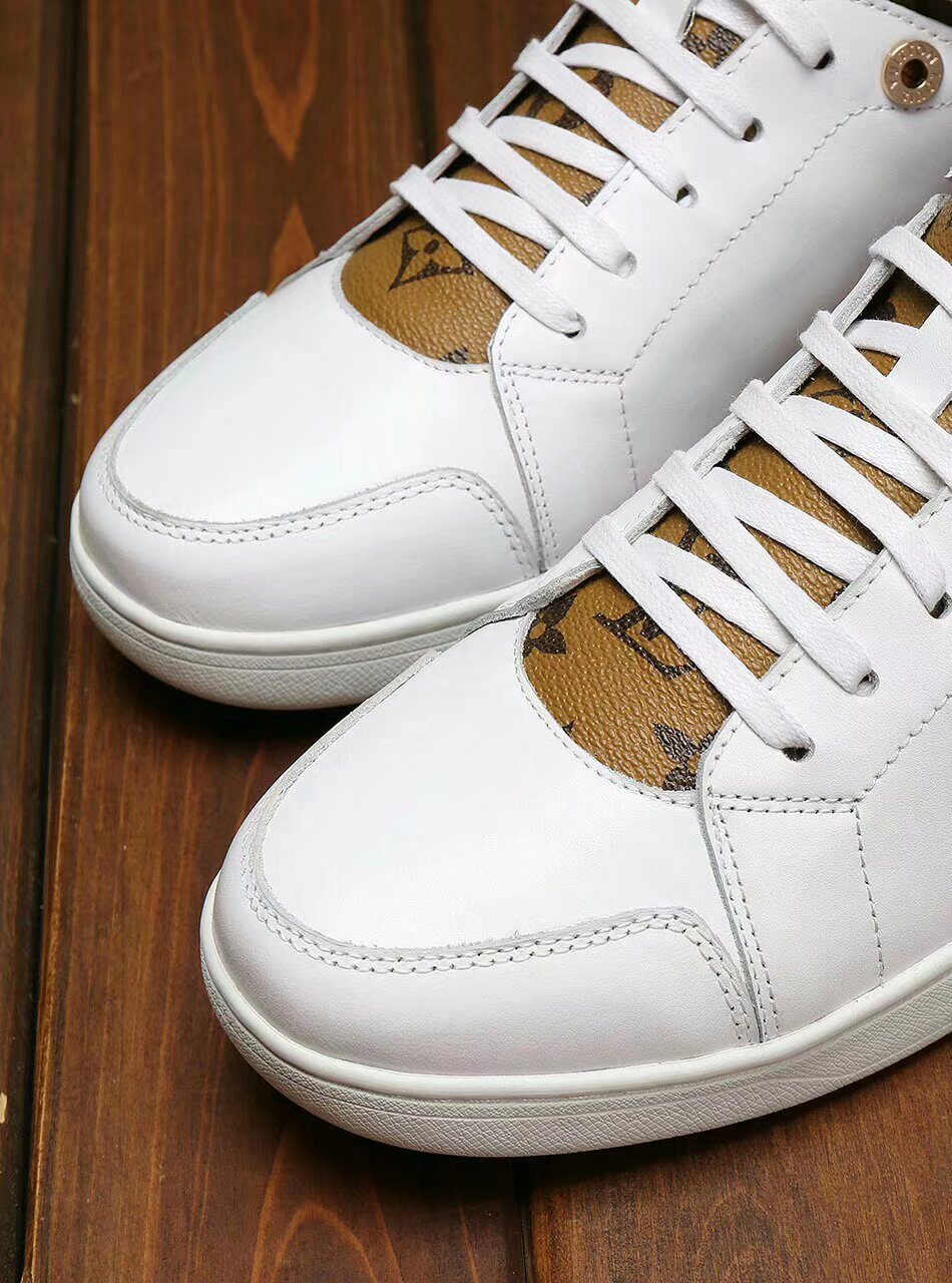 PT - LUV HIgh Top White Brown Sneaker