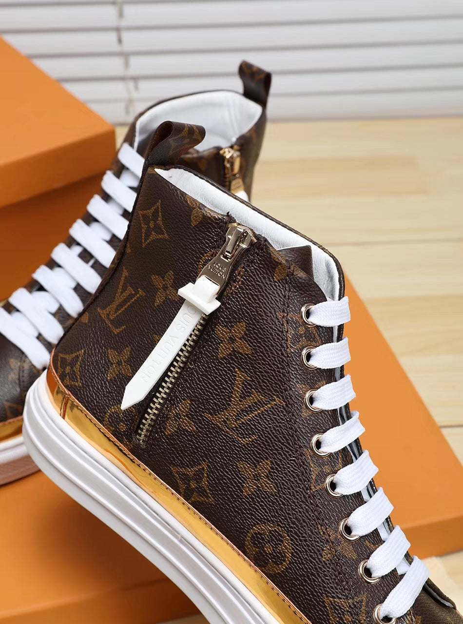 PT - LUV HIgh Top Brown White Sneaker