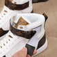 PT - LUV High Top White Brown Sneaker