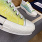 PT - DIR B23 White and Yellow LOW-TOP SNEAKER